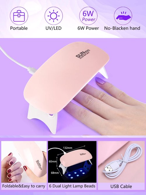Professional Acrylic Nail Kit for Beginners - 42 Colors Glitter Powder, Liquid, UV Light, Drill, Practice Finger Nail Bag Organizer Case