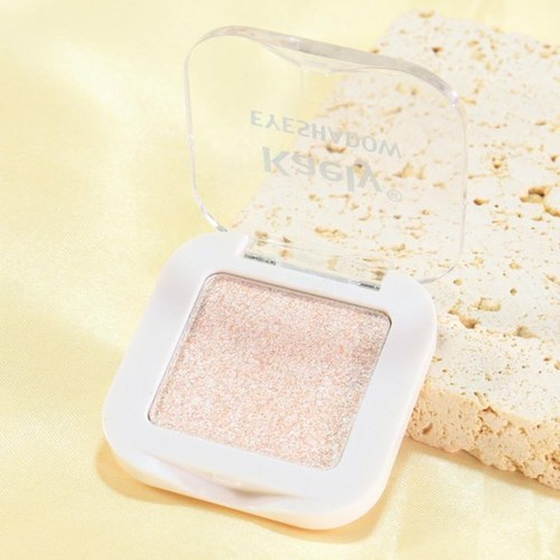 Evpct Pear White Shimmer Eyeshadow Palette - High Pigment Glitter Cream for Older Women | Mini Size