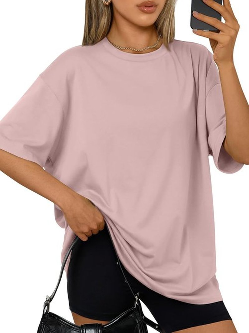 Trendy Queen Oversized Women's Summer T-Shirts - Plus Size Casual Short Sleeve Tops