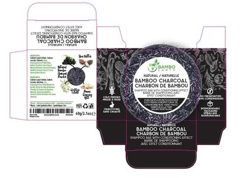 Skiennix Solid Shampoo Bar - 100% Organic Hair Soap with Natural Oils | Bamboo Charcoal, Eco-Friendly