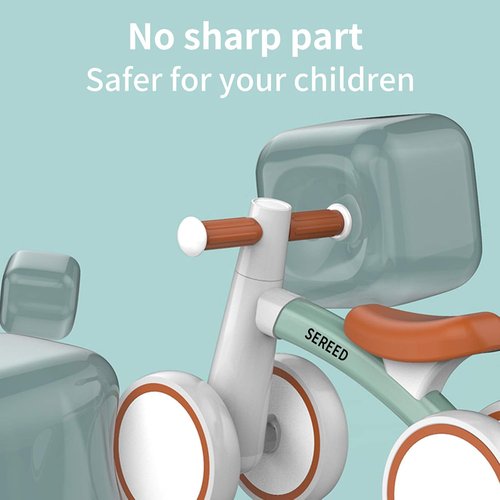 SEREED Baby Balance Bike - 4-Wheel Toddler Bike for 1-Year-Olds | Perfect First Birthday Gift