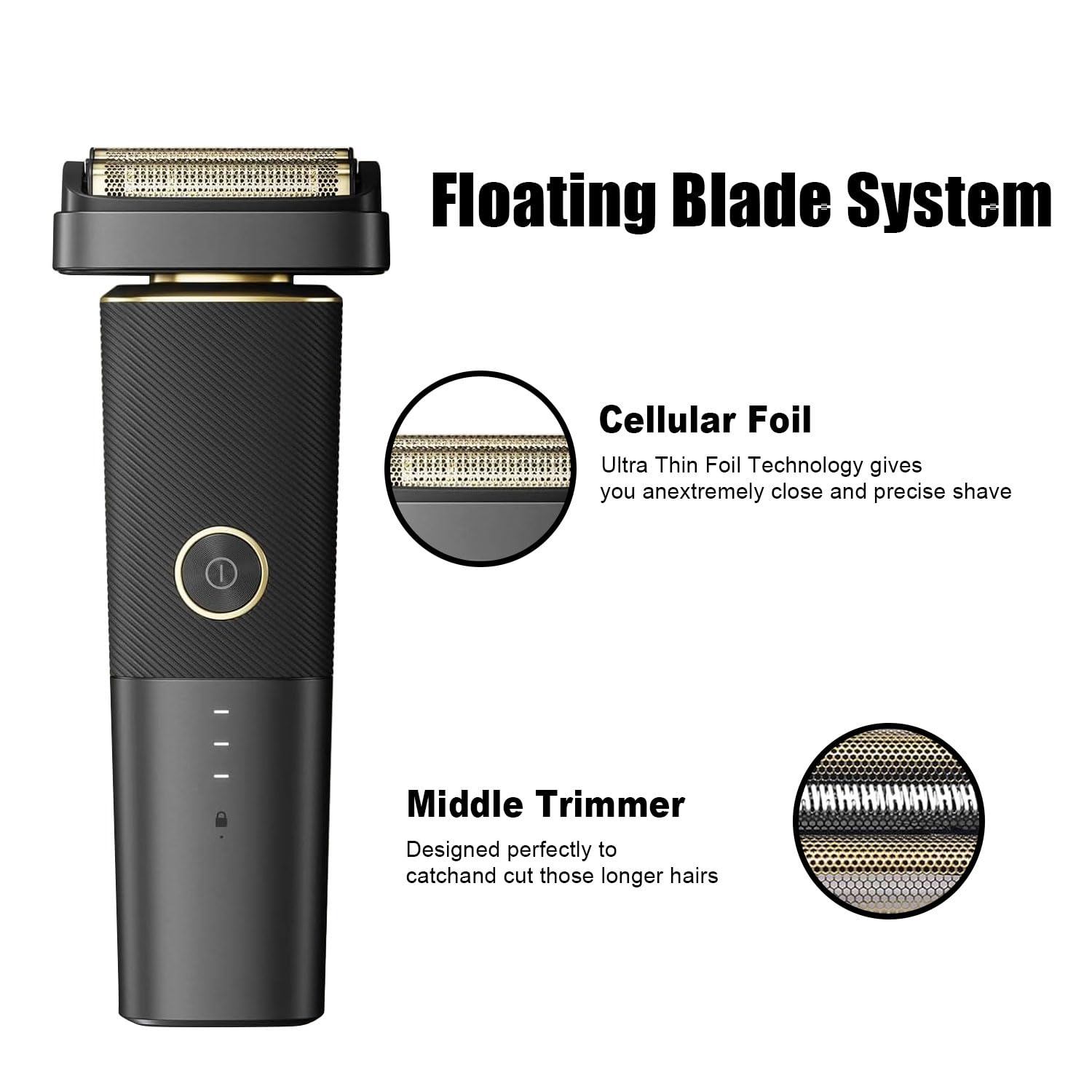 For Andis Foil Shaver Replacement Head for Model 17300 reSURGE Electric Shaver Replacemen Blades (Black/1Pack)