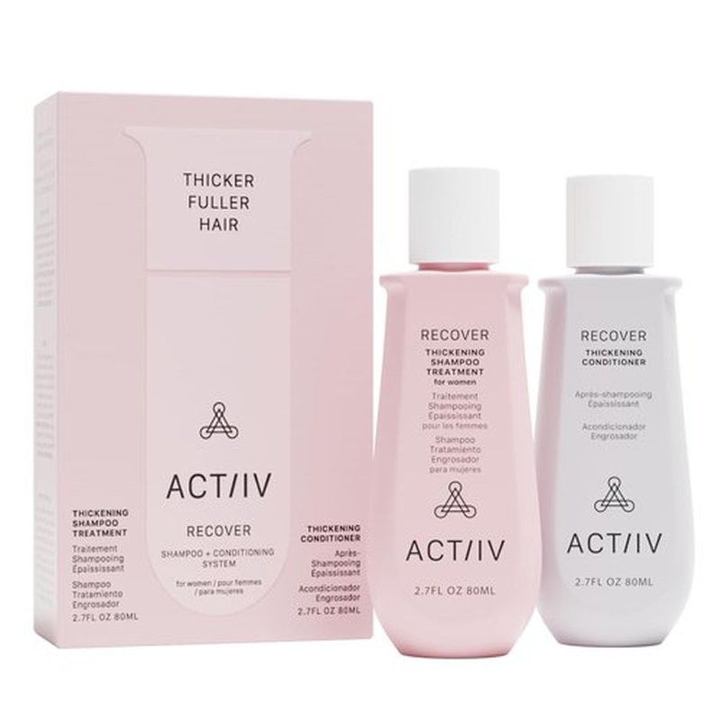 ACTIIV Recover Travel Duo For Women - Plant-Based Hair Care for Fuller, Healthier-Looking Hair | Color-Safe, Vegan