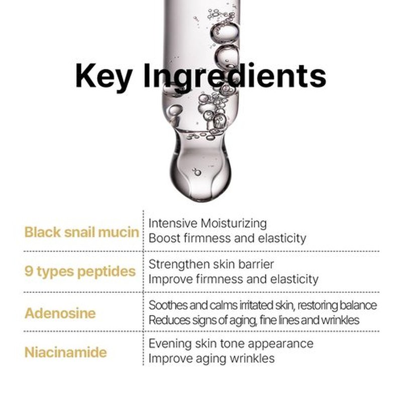FARMSTAY Black Snail & Peptide 9 Perfect Cream, Snail Mucin Moisturizer for Elastic & Glow Skin, Hydrating & Nourishing, Anti-aging, Skin Barrier Repair, gift for Women Korean Skin Care 1.85 Fl. Oz