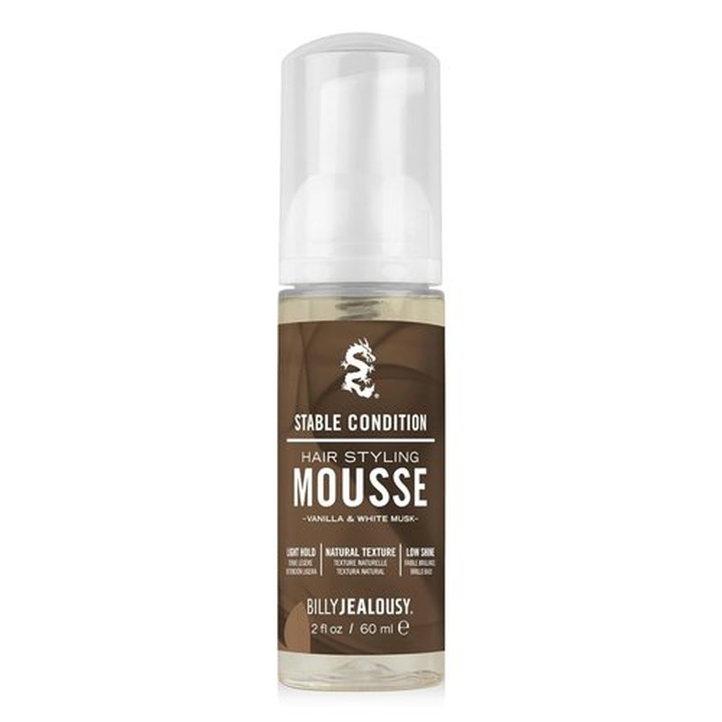 Billy Jealousy Hair Styling Mousse for Men - Light Hold, Frizz Control & Hydration | Travel Size, Vegan