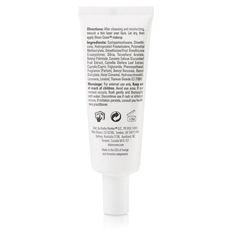 Sheer Cover Base Perfector Primer - Fills Fine Lines & Wrinkles for Flawless Makeup - 1.25 Ounce