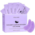 PEAUAMIE Under Eye Patches - Vitamin C & Witch Hazel Eye Mask for Dark Circles | 30 Pairs