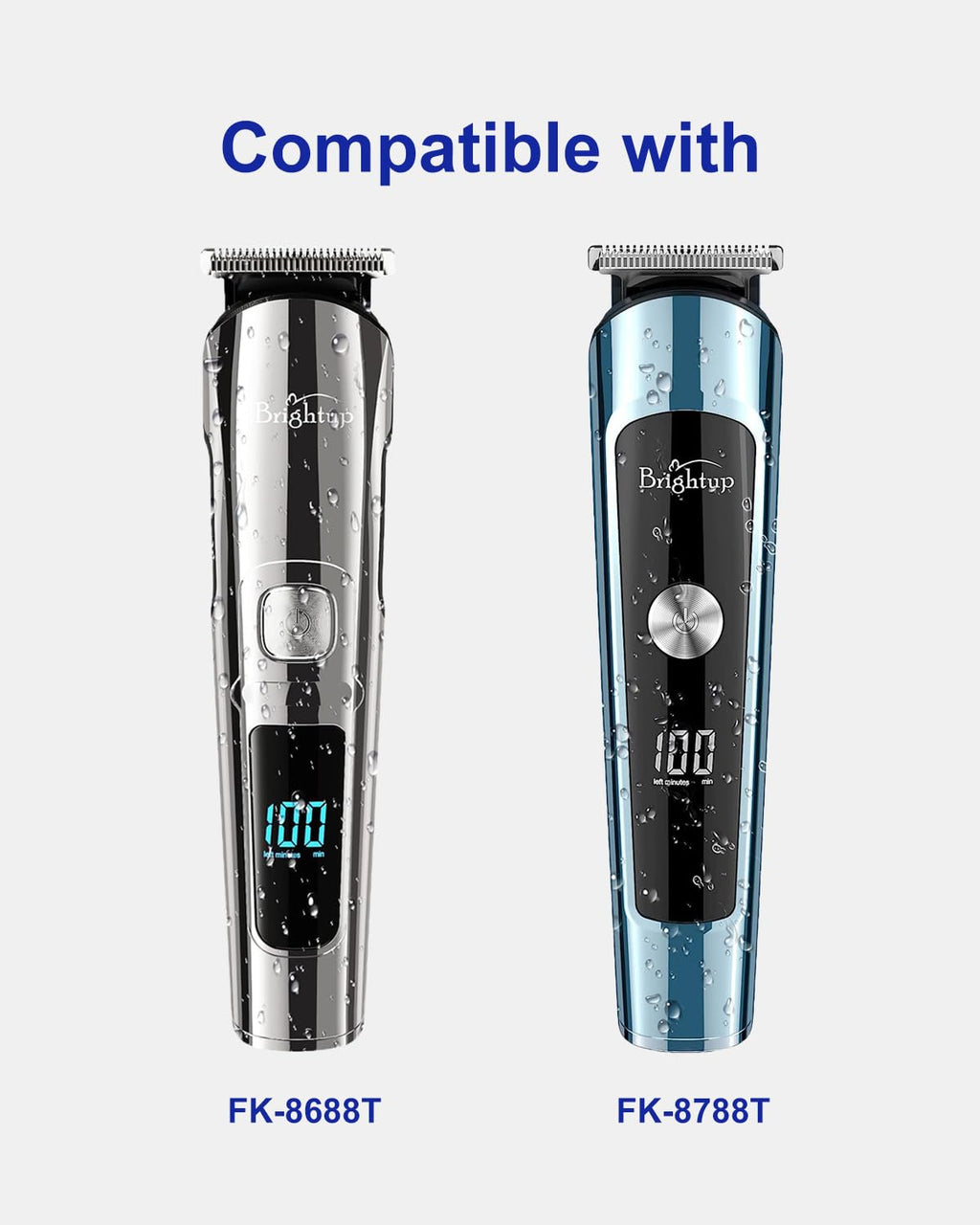 uijino USB Charging Cable Replacement Brightup Beard Trimmer Charger Brightup Charger Brightup FK-8688T Charger, 1 Cleaning Brush, 3.3ft Power Cord