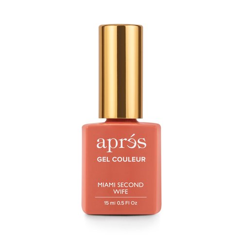 APRÉS Gel Color Nail Polish 15 ml, Burn Baby Burn Collection, No Wipe, Highly Pigmented, Medium Viscosity Formula with Brush-X Nail Art Brush - Salon Quality (262 - Miami Second Wife) | 2024 Edition