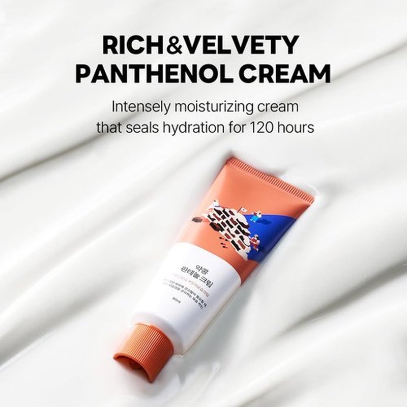 ROUND LAB Soybean Panthenol Cream 2.71 Fl Oz, 120-Hour Deep Hydration and Skin Barrier Repair Moisturizer with Nano Niosome Panthenol, Improves Rough Texture, Locks in Moisture, Korean Skincare
