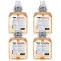 GOJO Luxury Foam Antibacterial Handwash, Fresh Fruit Fragrance, 1250 mL Foam Hand Soap Refill FMX-12 Push-Style Dispenser (Pack of 4) – 5162-04