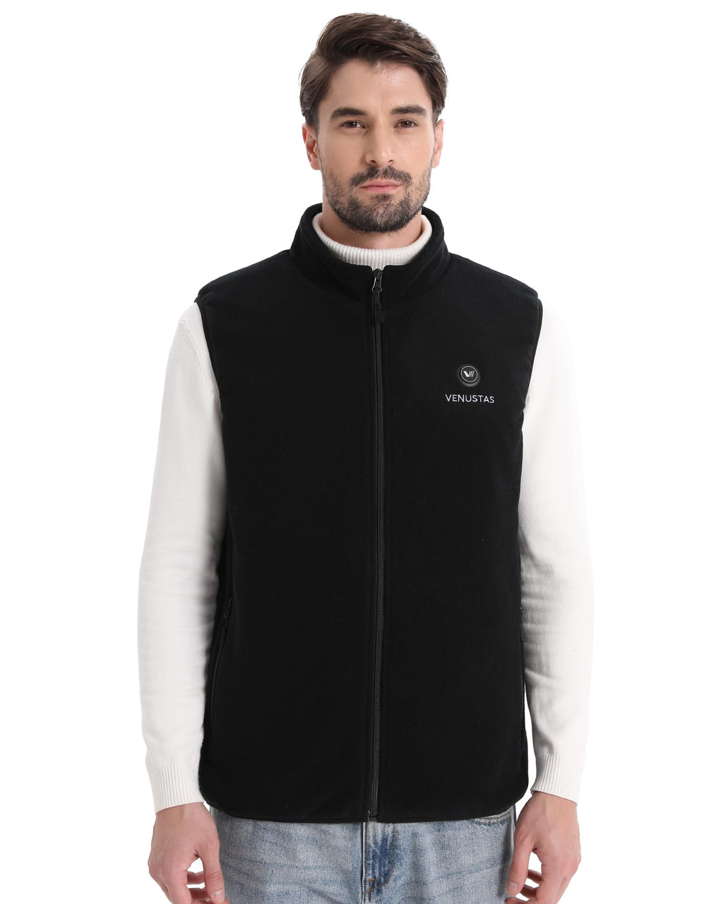 Venustas Men's Fleece Heated Vest with Battery, Lightweight Insulated Electric Vest