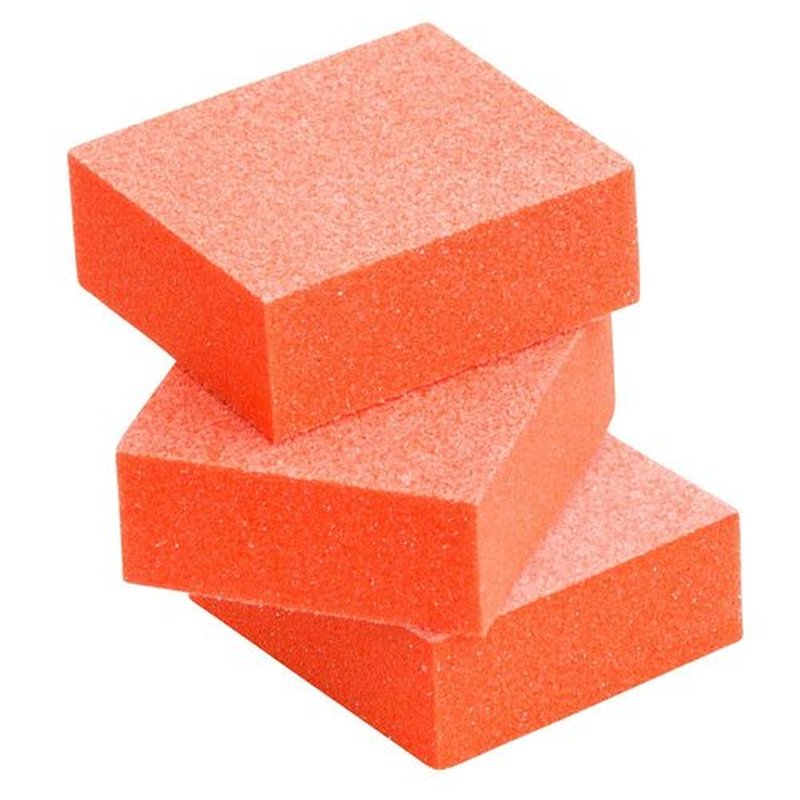 BNP Mini Buffing Block Orange 100/120 Grit Double-Sided for Manicure Pedicure (1.5 inches L x 1 inches W x .5 inches H) 50 Count