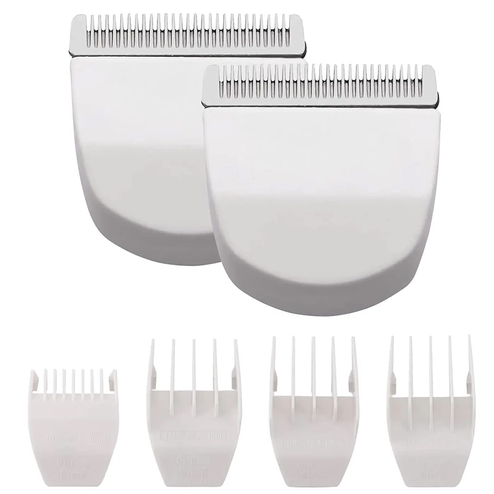 2 Pack Professional Peanut Clipper/Trimmer Snap On Replacement Blades #2068-300 - Compatible with Wahl Peanut Hair Clipper/Trimmer, White