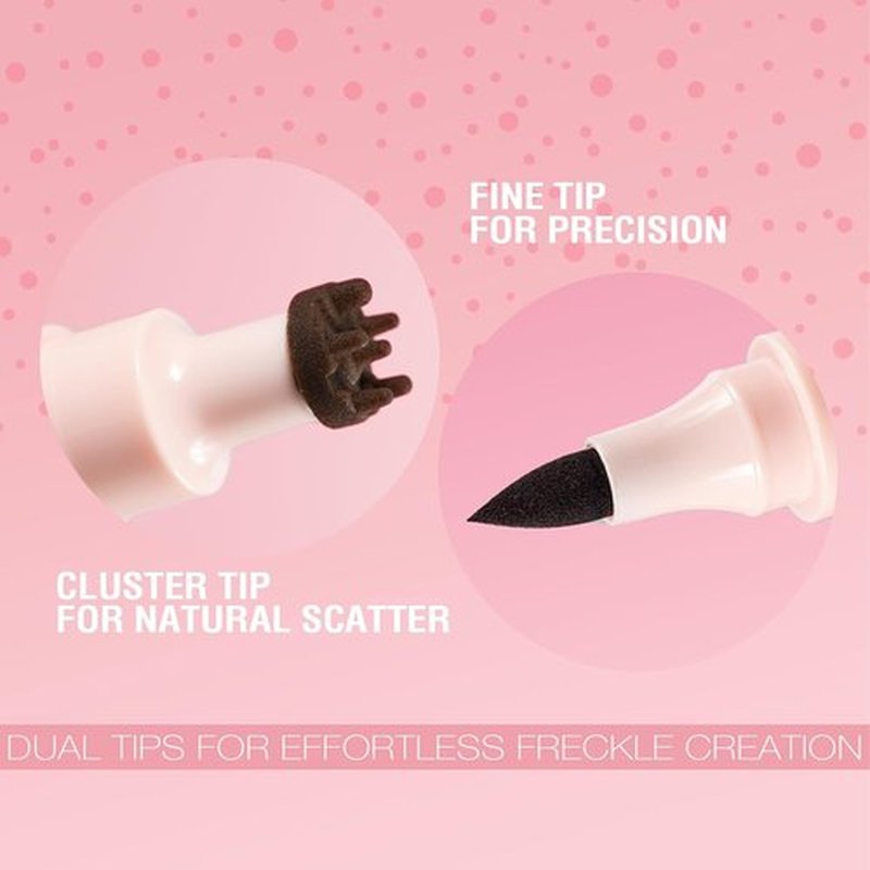 Jolilab Freckle Pen - 3-in-1 Dual-Ended Stamp & Precision Tip Eyeliner/Brow Pencil | Waterproof, 2 Shades