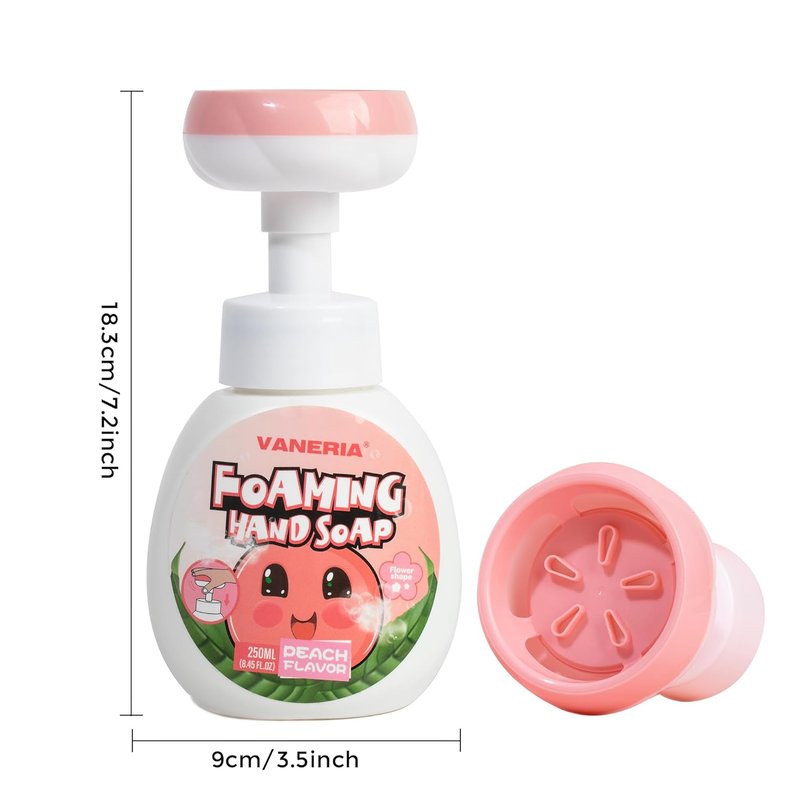 VANERIA Kids Foaming Hand Soap - Moisturizing & Gentle Formula for Sensitive Skin | 250ml/8.45 Fl Oz