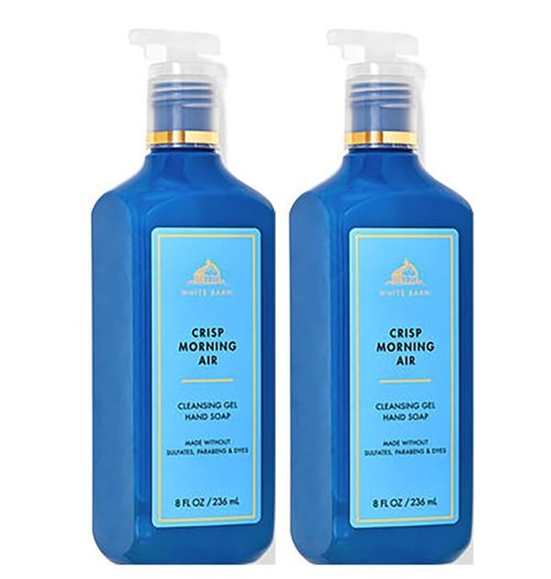 Bath & Body Works Crisp Morning Air Hand Soap, Cleansing Gel, 8 Fl Oz (Pack of 2) (Crisp Morning Air)