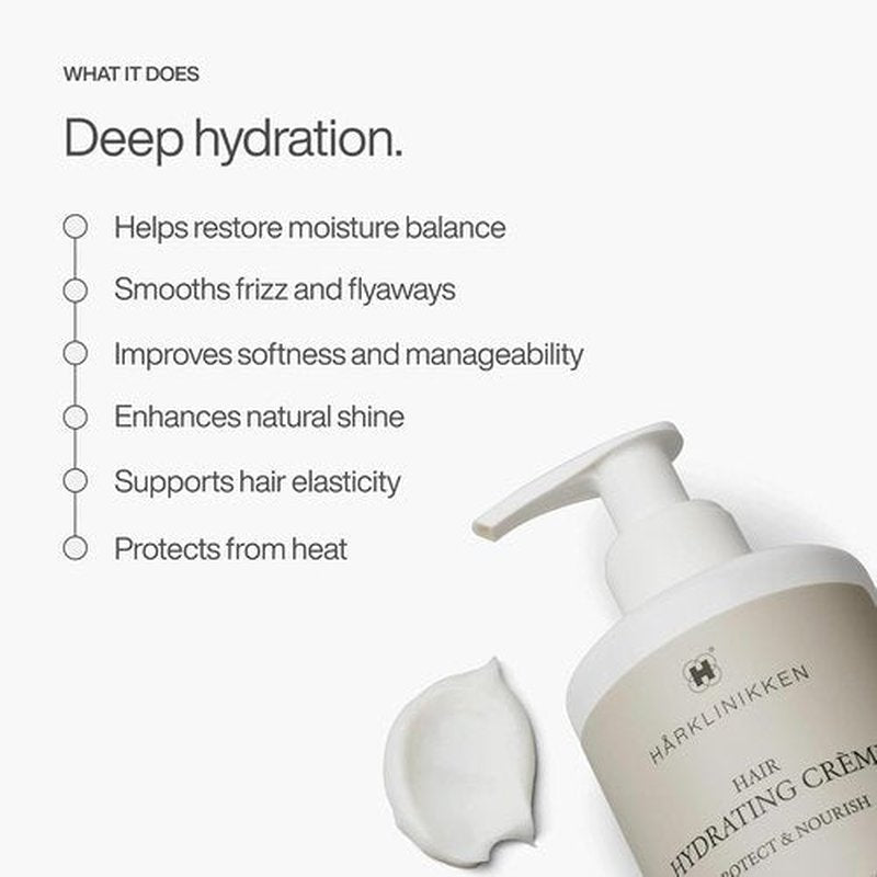 Harklinikken Hair Hydrating Crème - Nourishing Leave-In or Rinse-Out Formula for Volume & Protection - 8 oz