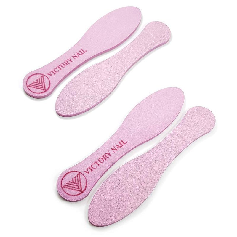 VICTORY NAIL 1PCS Medium and Rough Grit Ceramic Pink Foot File Double-Sided Callus Removal