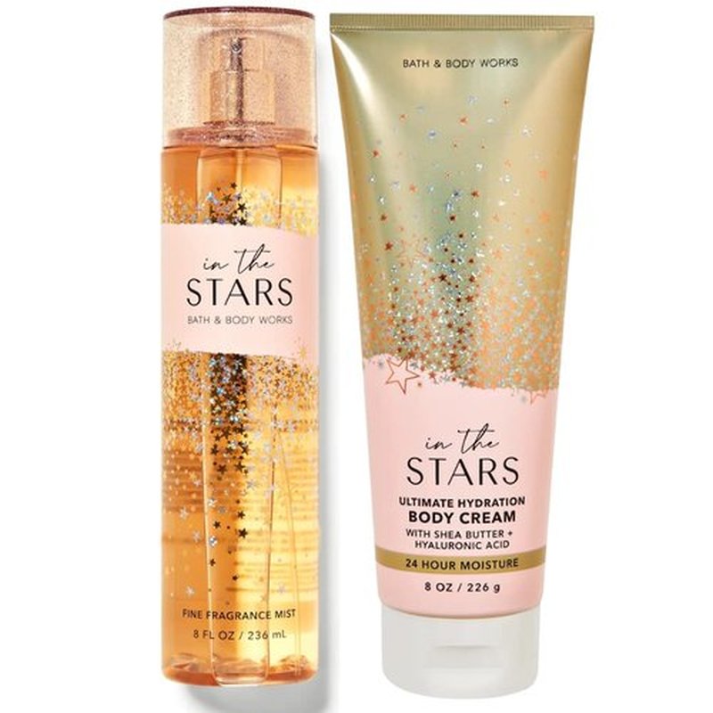 Bath & Body Works - In the Stars - 2 pc Bundle - Fine Fragrance Mist and Ultimate Hydration Body Cream,Full Size