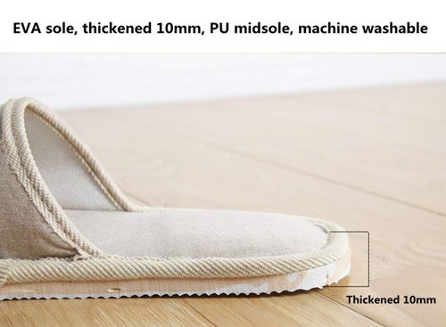 6 Pair of Open Toe Breathable Slippers,Solid Color Casual Slippers,Spa Slippers for Guests, Hotel, Travel, Unisex Universal Size Washable (3 beige medium size+3 gray large size)