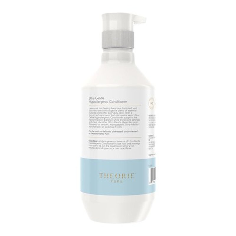 Theorie Pure Ultra Gentle Hypoallergenic Conditioner - Plant-Based & Vegan - Fragrance-Free, 400mL