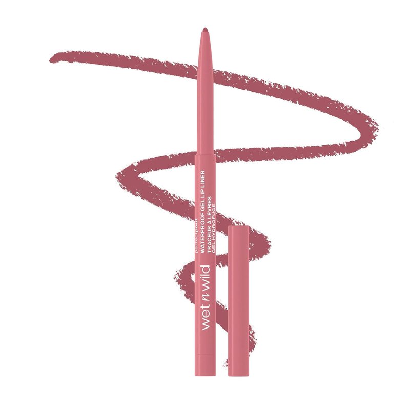 Wet n Wild Perfect Pout Matte Gel Lip Liner Pencil - Rich, Long-Lasting Color | Vegan & Cruelty-Free - Purple Lay Down the Mauves