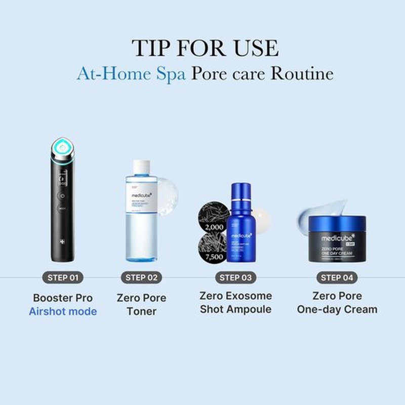 medicube Zero Pore Toner I Exfoliating & Hydrating Blue Bottle Water Toner with AHA, BHA, PHA, Niacinamide, and Panthenol | Korean Skin Care for Pores, Texture, and Moisture Care (8.45 fl. oz.)