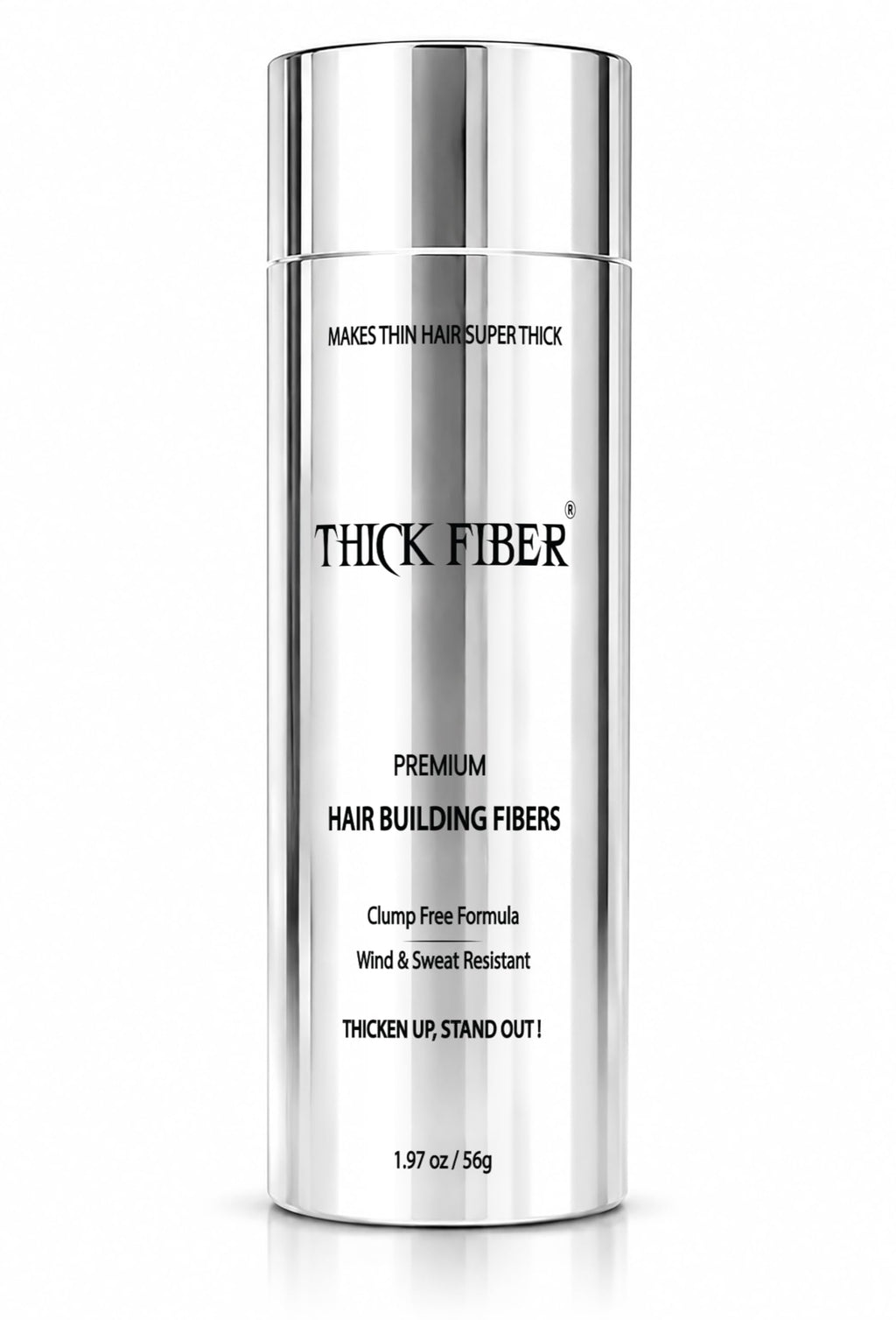 THICK FIBER Hair Fibers for Women & Men with Thinning Hair, (Medium Brown), 56g, Hair Loss Concealer, Covers Bald Spots, Hairline & Sparse Areas, Natural Fuller Looking Hair