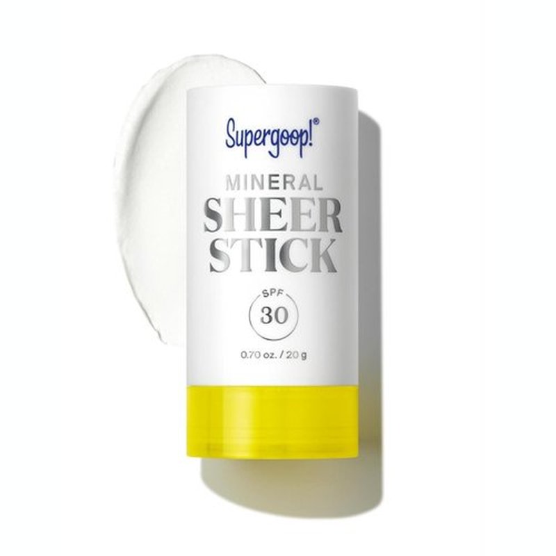 Supergoop! Mineral Sheer Stick SPF 30 Sunscreen - Broad Spectrum Protection for Face & Body - Natural Finish - 0.7 fl oz