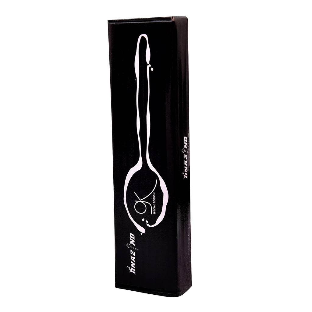 BNAZIND Chef Kunz Spoon Purple | Silverware 18/10 Stainless Steel Silver Cooking Serving Spoon | 9 Inch Saucing, Plating, Basting, Quenelle, Daily Chef Spoons | Dishwasher safe