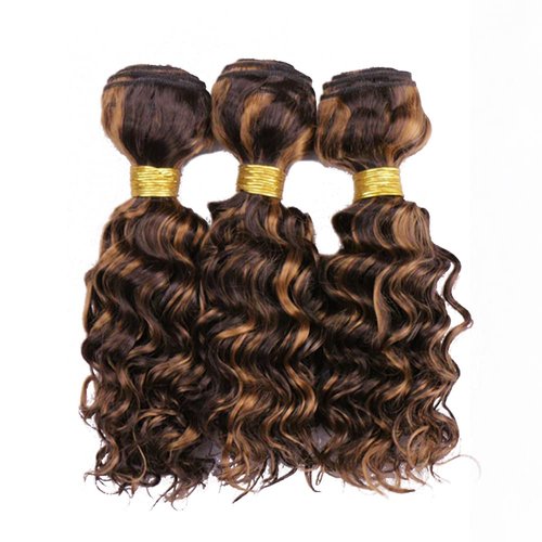 Biliisyff P4/30 Highlight Bundles Deep Wave Brazilian Remy Hair Two Tone Brown Mixed With Dark Brown Bundles for Black Women 16 18 20 Inch