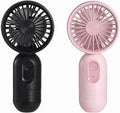 Skiennix Mini Portable Fan - Lightweight Handheld Design with 3 Speeds | USB Rechargeable, 2-Pack