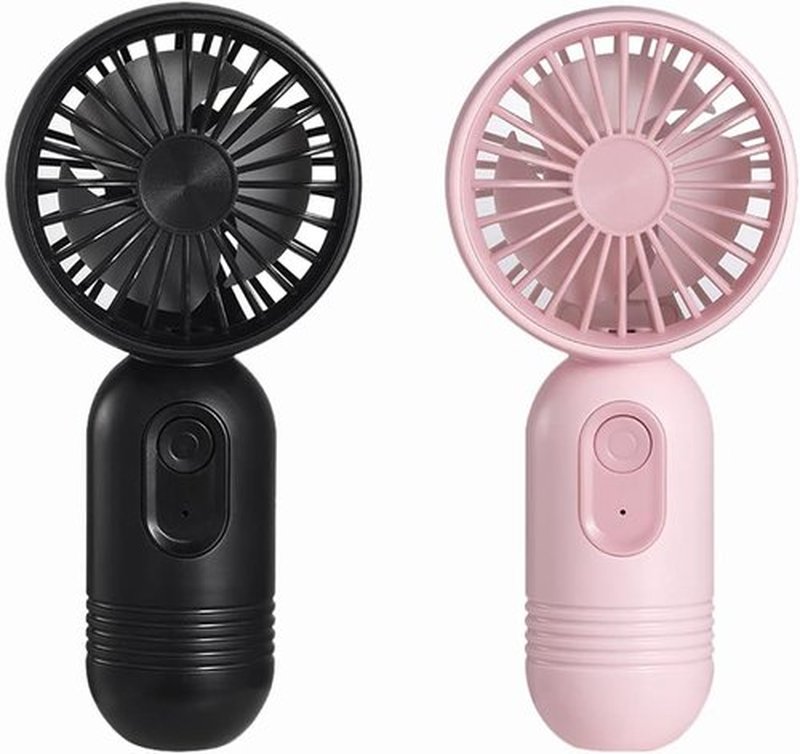 Skiennix Mini Portable Fan - Lightweight Handheld Design with 3 Speeds | USB Rechargeable, 2-Pack