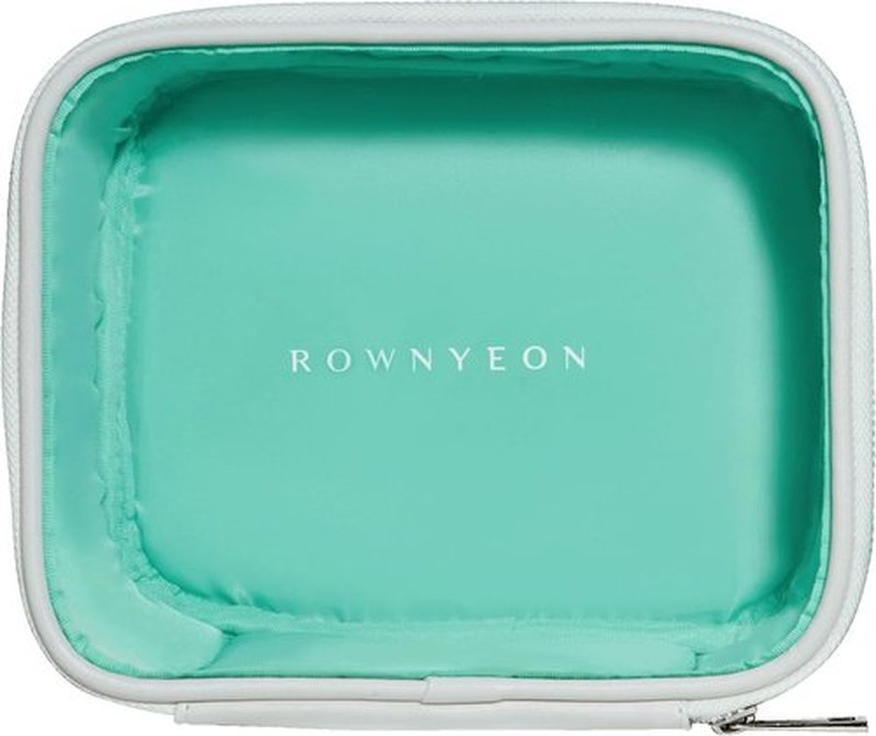 ROWNYEON Clear Makeup Bag - Waterproof Leather Travel Cosmetic Case for Women | Medium White