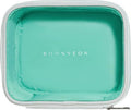ROWNYEON Clear Makeup Bag - Waterproof Leather Travel Cosmetic Case for Women | Medium White