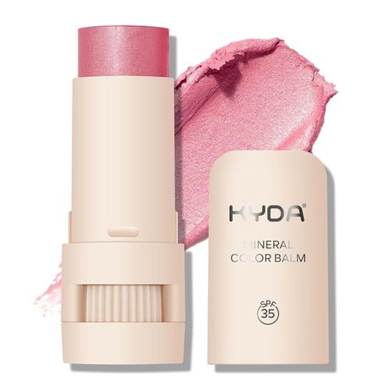 Skiennix Mineral Color Balm - SPF 35 Multi-Color Stick for Lips, Cheeks & Eyes - Blendable Pink Finish