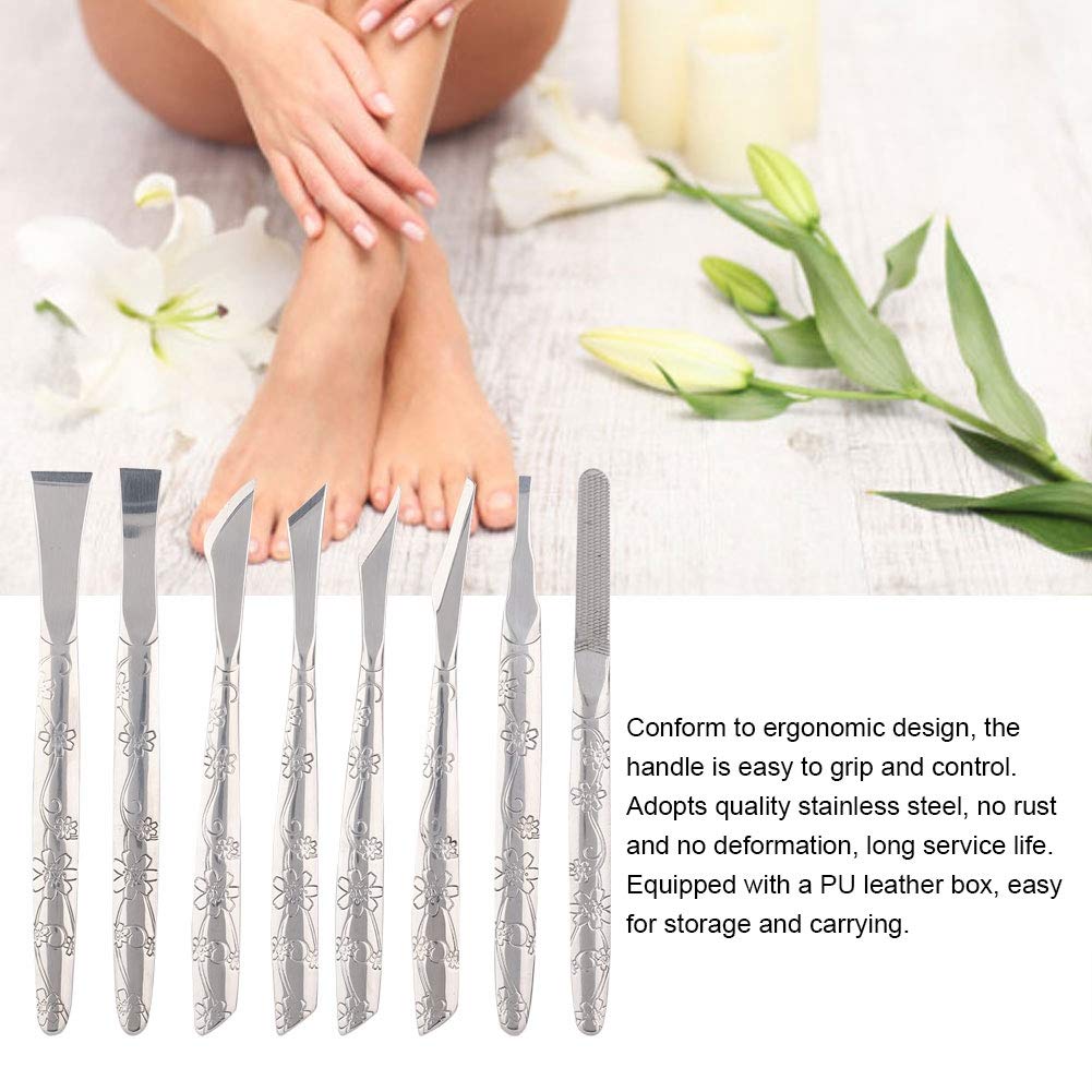 Watris Veiyi 8PCS Foot Shaver Pedicure Tool for Women Men Care Feet