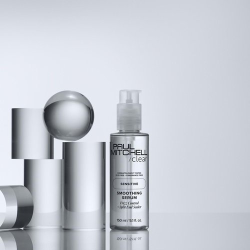 Paul Mitchell Clear Smoothing Serum, Blowout Primer, Fragrance Free, For Sensitive Scalp + Skin, 0.85 fl oz