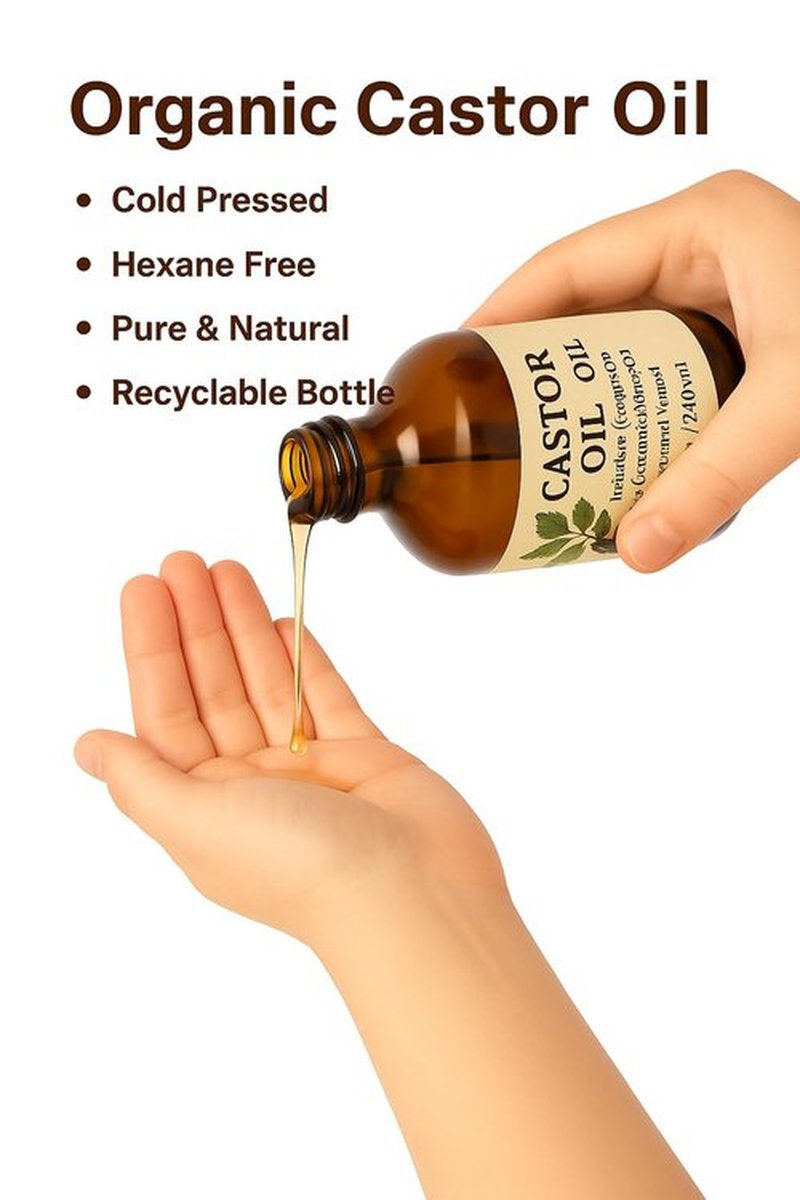 Castor Oil Pack Wrap Organic - Castor Oil Pack Kit Belly Button Cotton for Stomach Liver Detox Neck Abdomen Waist - Organic Cold Pressed Unrefined