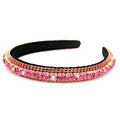 Wecoe Hot Pink Rhinestone Headband - Shine Bright Like a Diamond - Perfect for Weddings, Homecoming Prom, Birthday, Parties, and Daily Wear - Great Gift for Women and Girls!