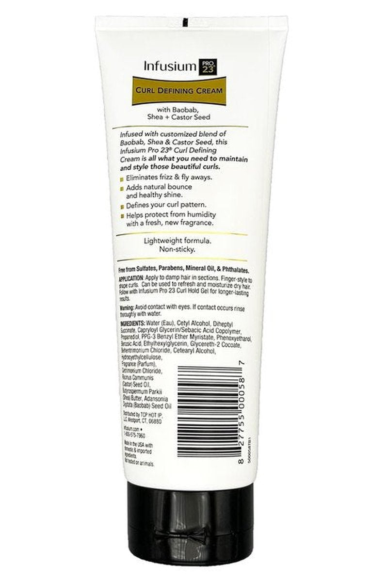 INFUSIUM 23 Curl Defining Hair Cream - Eliminates Frizz and Adds Bounce Shine 8oz., White