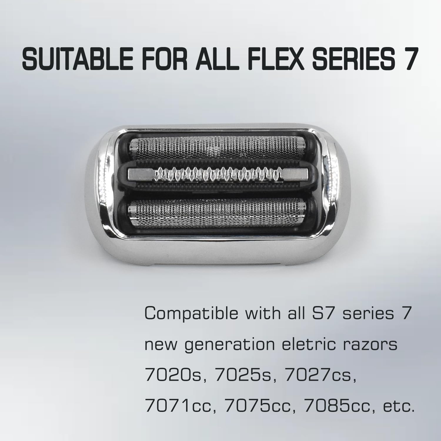 S7 73S 360 Replacement Head Foil & Cutters for Braun Series 7 Eletric Shavers, Compatible with Braun New Generation 7020s, 7025s, 7027 cs, 7071cc, 7075cc, 7085cc Razor