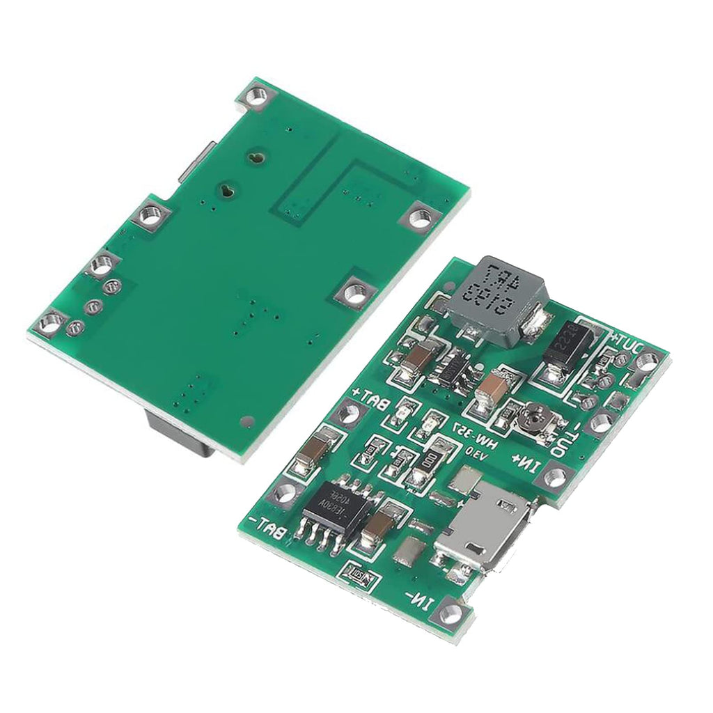 AEDIKO 5pcs 18650 Lithium Li-ion Battery Charger Module+ 5pcs 18650 Battery Holder for 18650 Lithium Battery Fast Charging Boost Mobile Power Protection PCB Board