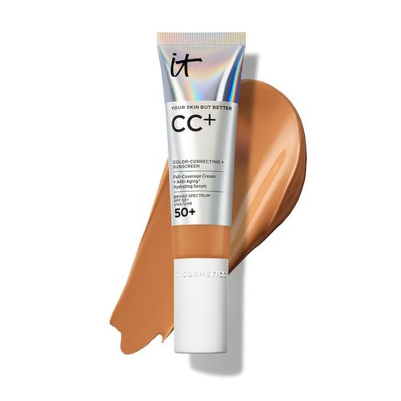 IT Cosmetics CC+ Cream - Full Coverage Foundation With SPF 50+ & Anti-Aging Serum | Lightweight, 24H Wear