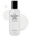 Snail Mucin 95 + Peptide Essence - Advanced Skin Repair Serum for Acne-Prone & Sun-Damaged Skin, Non-Comedogenic Facial Moisturizer with 5-Peptide Complex, Fragrance-Free, Slow-Aging, 4.73 fl.oz.