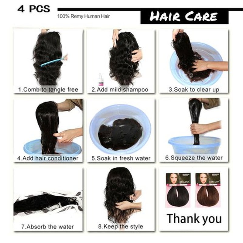 GEELOOK Clip in Hair Extensions Real Human Hair, Remy Human Hair Extensions Clip ins for Women, Natural Human Hair,14inch 60g 4Pcs, #2 Darkest Brown
