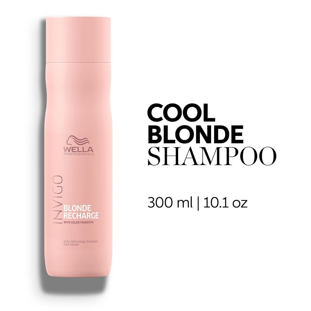 Wella Professionals INVIGO Blonde Recharge Shampoo - Cool Color Enhancer for Radiant Blondes