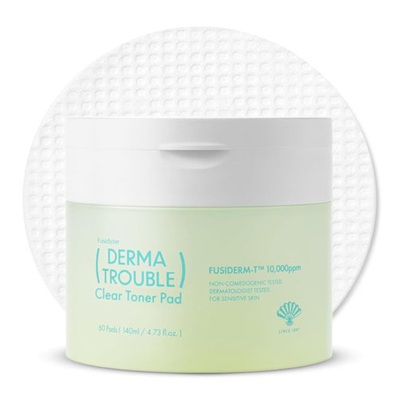 Derma Trouble Clear Toner Pads - 60ct Exfoliating Pads with LHA & PHA for Pore Care | BHA Salicylic Acid for Clear, Glowing Skin