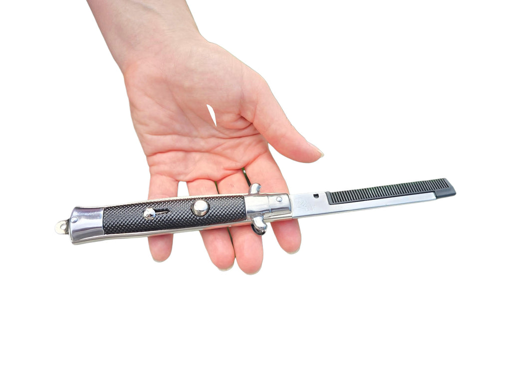 Zugar Land Switch Blade Comb, 9 Inch Display Box, 3 Inch Switchblade Hair Comb (Standard, 2, Count)